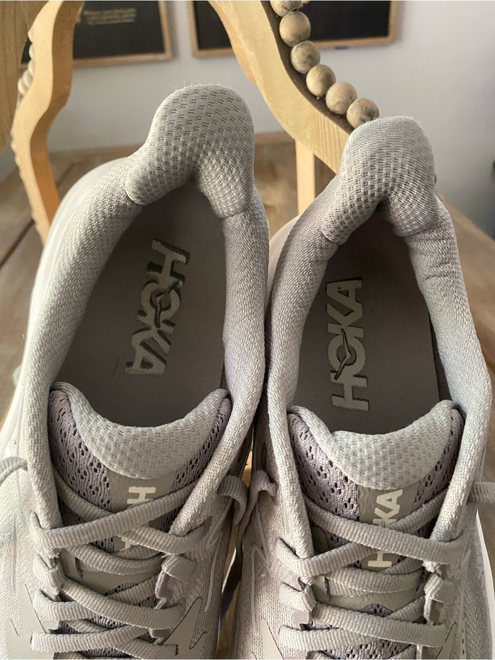 Hoka Clifton 10 Running Athletic Sneakers Shoes Mens 9 4E X Wide Stellar Grey - Picture 7 of 8